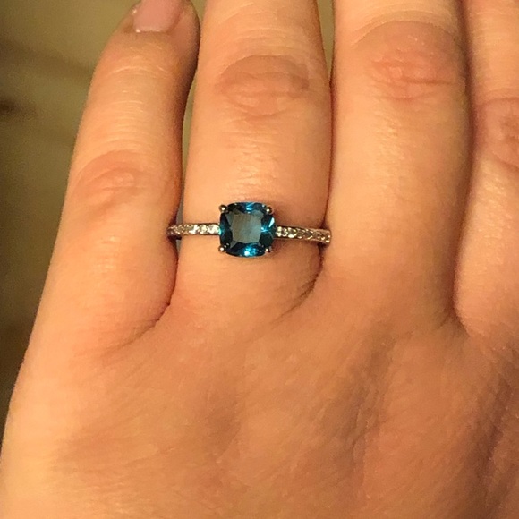 STERLING SILVER PEACOCK BLUE - Picture 5 of 8